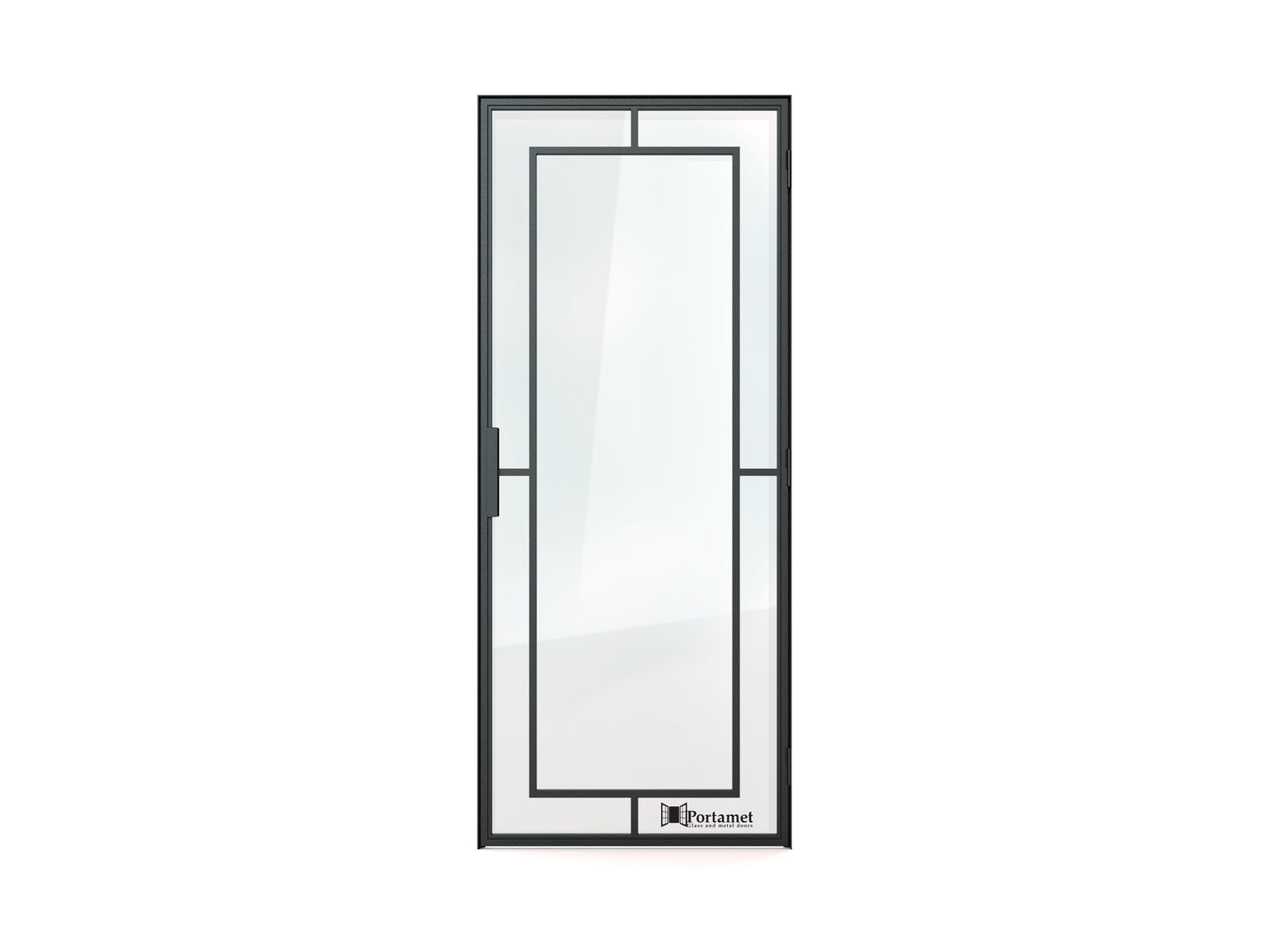 Nero Classic Single Glazed Steel Hinged Door with Frame