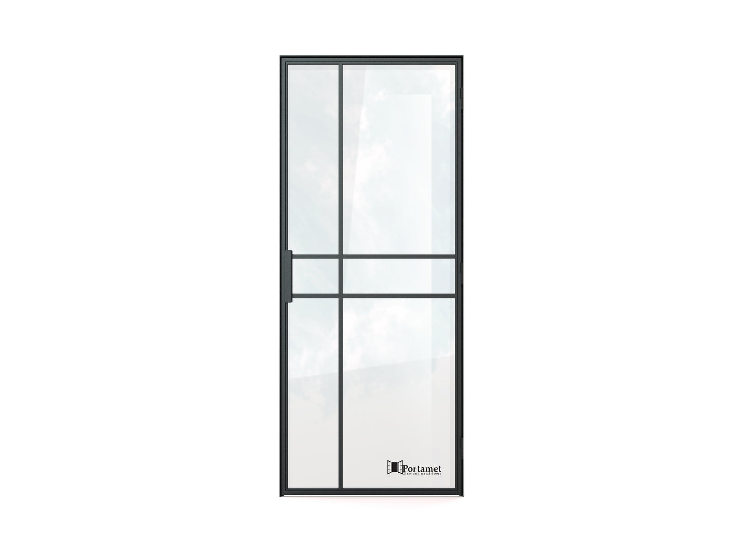 Paris Classic Single Glazed Steel Hinged Door with Frame