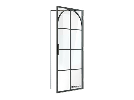 Arc Classic Single Glazed Steel Hinged Door with Frame