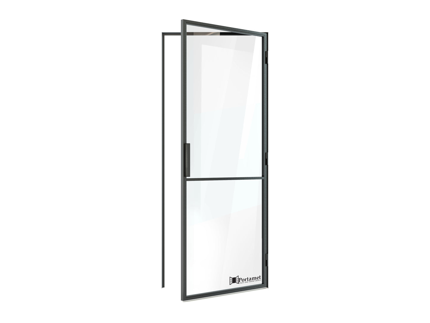 Madrid Classic Single Glazed Steel Hinged Door with Frame