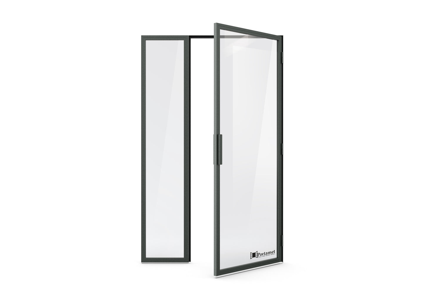 Milano Classic Steel Glazed Crittal Style Door with a Fixel Panel