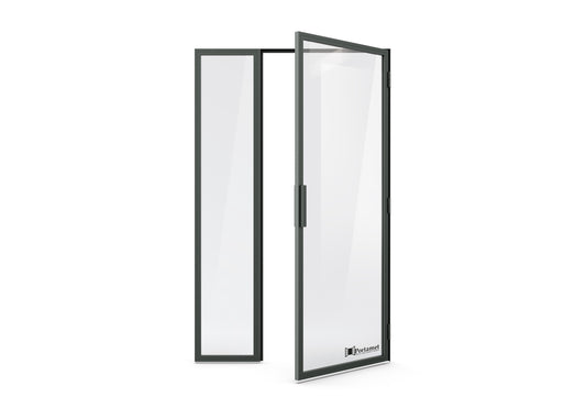 Milano Classic Steel Glazed Crittal Style Door with a Fixel Panel