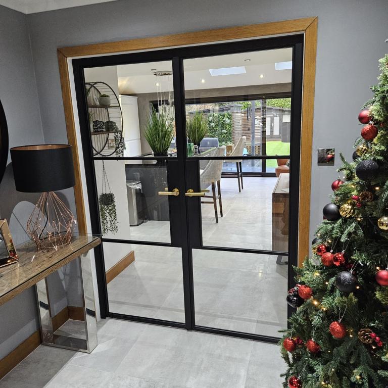Glazed Double Steel Doors