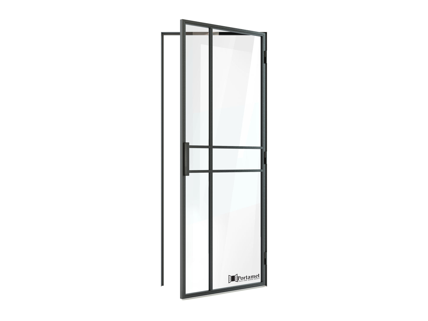 Paris Classic Single Glazed Steel Hinged Door with Frame